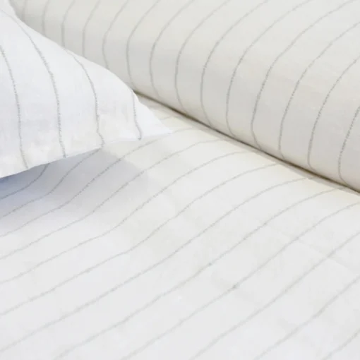 Blake Queen Duvet, White & Ocean^Be Home Shop
