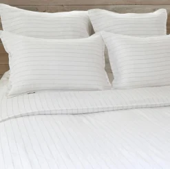 Blake Standard Sham, White & Ocean^Be Home Flash Sale