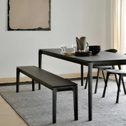 Bok Solid Black Oak Bench, 58