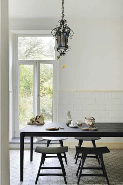 Bok Solid Black Oak Dining Table, 71"