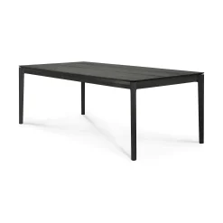 Bok Solid Black Oak Dining Table, 79"