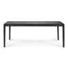 Bok Solid Black Oak Dining Table, 87"