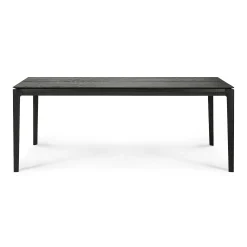 Bok Solid Black Oak Dining Table, 87"