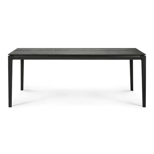 Bok Solid Black Oak Dining Table, 87"