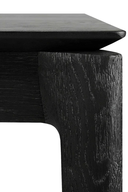 Bok Solid Black Oak Dining Table, 87"