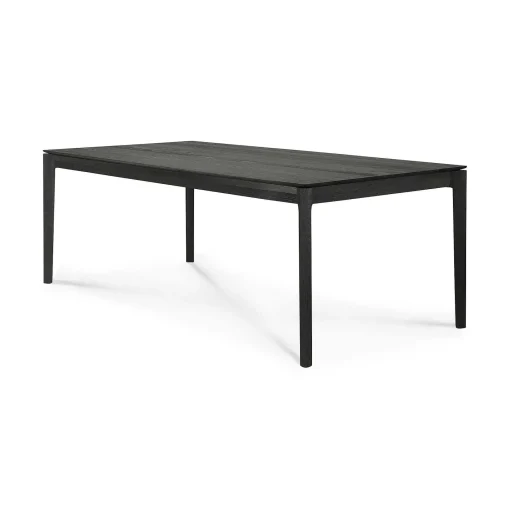 Bok Solid Black Oak Dining Table, 87"