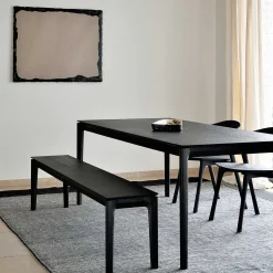 Bok Solid Black Oak Dining Table, 87
