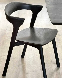 Bok Solid Black Oak Dining Chair