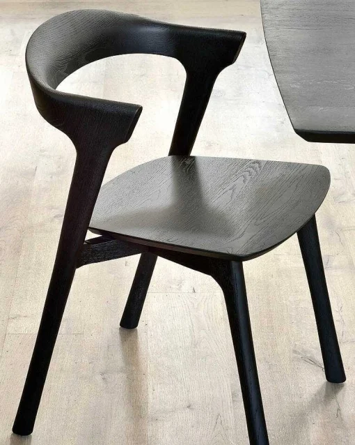 Bok Solid Black Oak Dining Chair