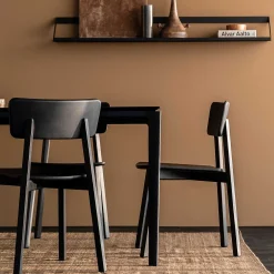 Bok Solid Black Oak Dining Table, 94.5"