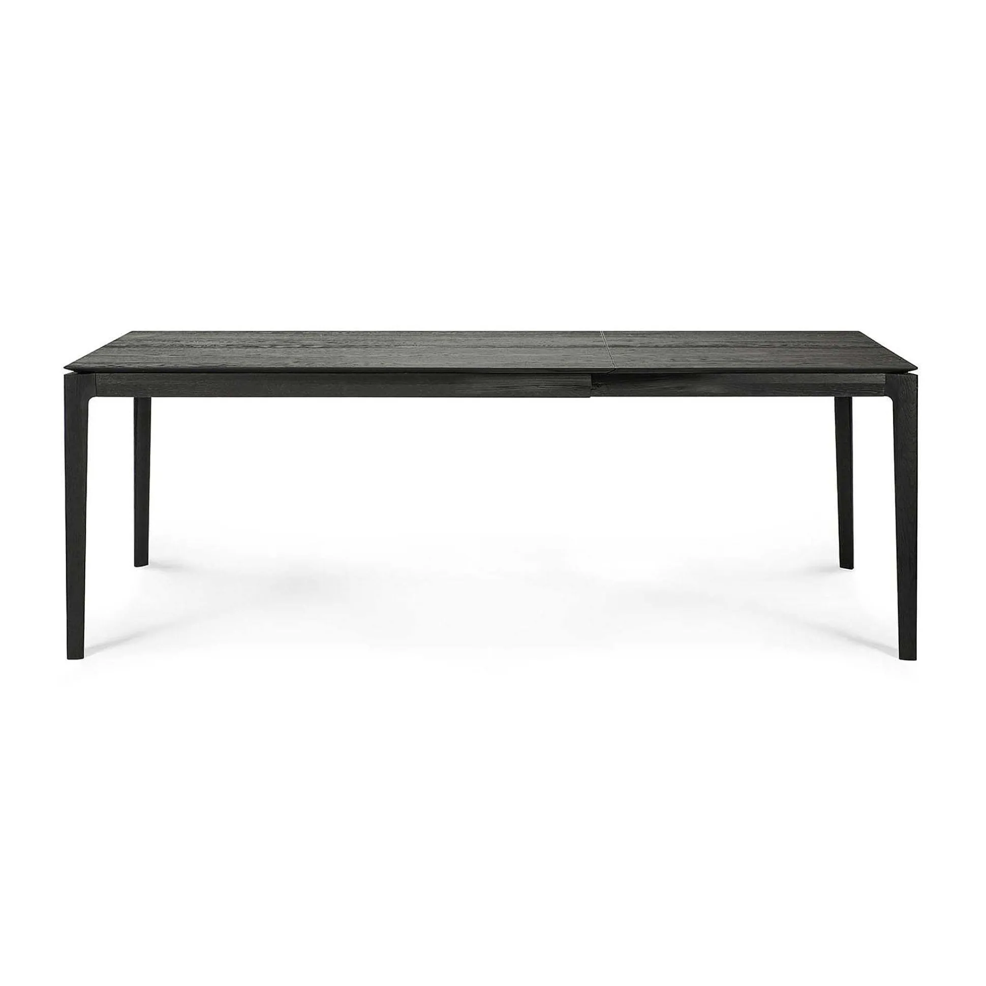 Bok Solid Black Oak Extendable Dining Table, 55.5"/ 87"