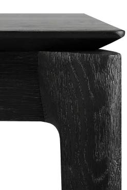 Bok Solid Black Oak Extendable Dining Table, 55.5