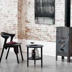 Bok Solid Black Oak Side Table