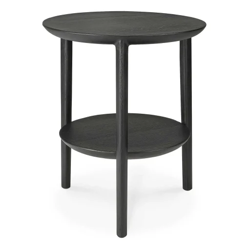 Bok Solid Black Oak Side Table