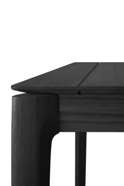Bok Solid Black Teak Outdoor Dining Table, 98
