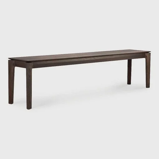 Bok Solid Brown Oak Bench, 73"
