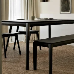 Bok Solid Brown Oak Bench, 58