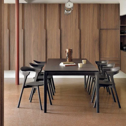 Bok Solid Brown Oak Dining Table, 71"