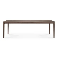 Bok Solid Brown Oak Dining Table, 94.5"