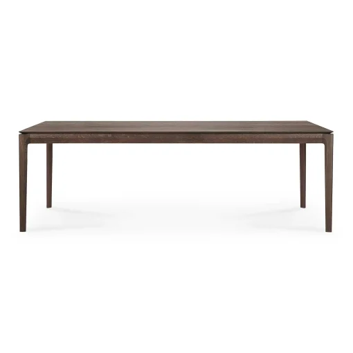 Bok Solid Brown Oak Dining Table, 94.5"
