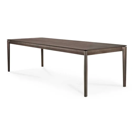 Bok Solid Brown Oak Dining Table, 94.5"