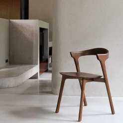 Bok Solid Brown Teak Dining Chair