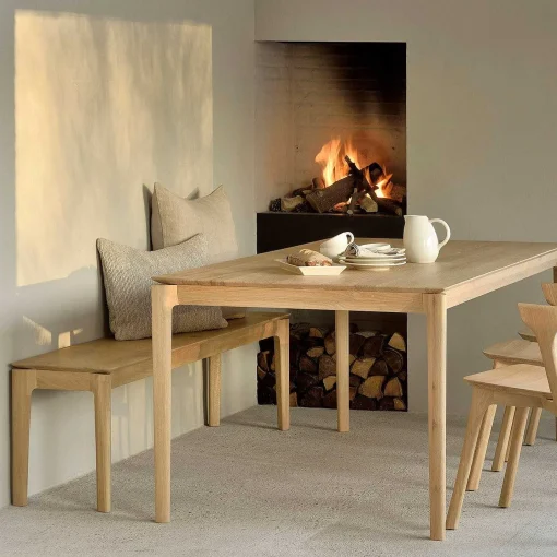 Bok Solid Oak Bench, 66"