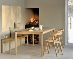 Bok Solid Oak Bench, 58"