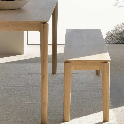 Bok Solid Oak Bench, 58"