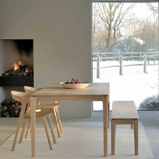Bok Solid Oak Bench, 73"