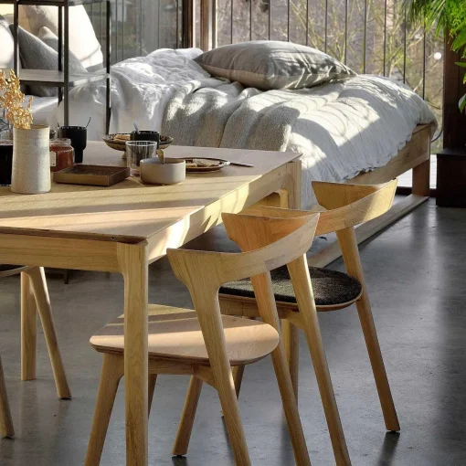 Bok Solid Oak Dining Table, 55"