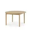 Bok Solid Oak Extendable Dining Table, Round 51"/ 71"