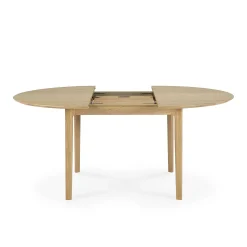Bok Solid Oak Extendable Dining Table, Round 51