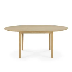Bok Solid Oak Extendable Dining Table, Round 51