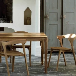 Bok Solid Teak Extendable Dining Table, 63