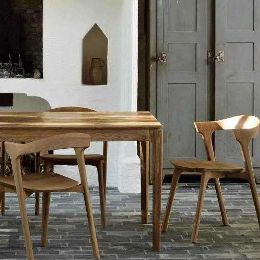 Bok Solid Teak Extendable Dining Table, 63"/ 94.5"