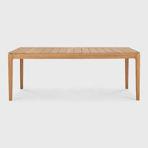 Bok Solid Teak Outdoor Dining Table, 79"