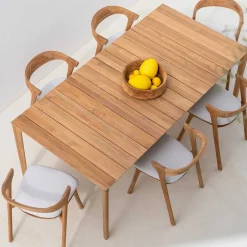 Bok Solid Teak Outdoor Dining Table, 79
