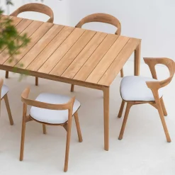 Bok Solid Teak Outdoor Dining Table, 79