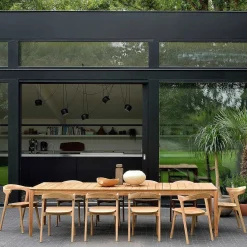 Bok Solid Teak Outdoor Dining Table, 118