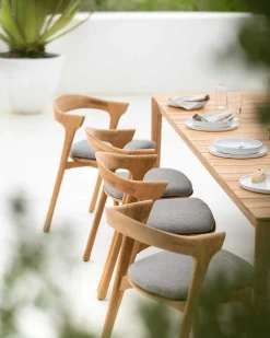 Bok Solid Teak Outdoor Dining Table, 98