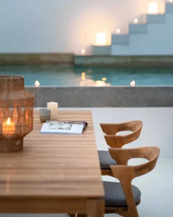 Bok Solid Teak Outdoor Dining Table, 98