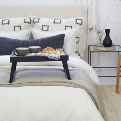 Bowie Big Pillow, Ivory & Grey^Be Home Outlet