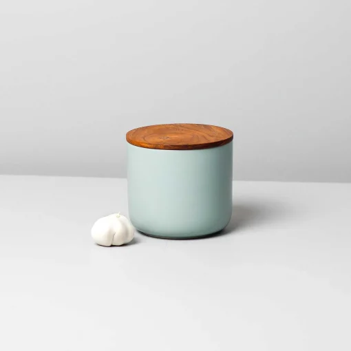 Brampton Stoneware Canister Set of 3, Seaglass