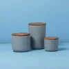 Brampton Stoneware Canister Set of 3, Storm
