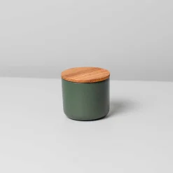 Brampton Stoneware Canister Set of 3, Forest Green