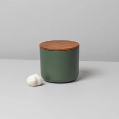 Brampton Stoneware Canister Set of 3, Forest Green