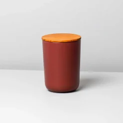 Brampton Stoneware Canister Set of 3, Burgundy
