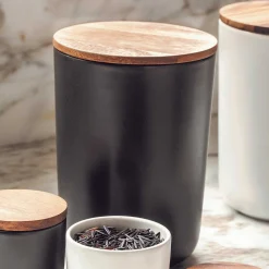 Brampton Stoneware Extra Large Canister, Black
