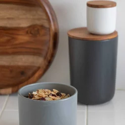 Brampton Stoneware Extra Large Canister, Black